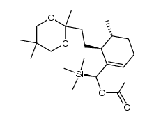 2,5,5-trimethyl-2-[2'-[1''R-methyl-3''-[(trimethylsilyl)hydroxymethyl]cyclohex-3''-en-2''-yl]ethyl]-1,3-dioxane acetyl ester Structure