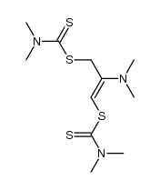 2-dimethylamino-1,3-bis-(dimethyl-thiocarbamoylsulfanyl)-propene Structure