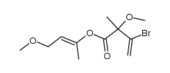 (E)-3-methoxy-1-methyl-1-propenyl 3-bromo-2-methoxy-2-methyl-3-butenoate结构式