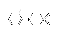 4-(2-fluorophenyl)-thiomorpholine 1,1-dioxide结构式