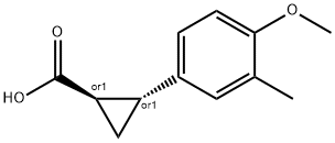 反式-2-(4-甲氧基-3-甲基苯基)环丙烷-1-羧酸结构式