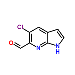 5-氯-1h-吡咯并[2,3-b]吡啶-6-甲醛结构式