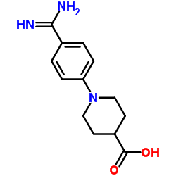 1-(4-甲脒基苯基)哌啶-4-羧酸结构式
