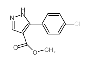 3(5)-(4-氯苯基)-1H-吡唑-4-羧酸甲酯结构式