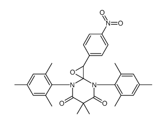 4,8-dimesityl-6,6-dimethyl-2-(4-nitrophenyl)-1-oxa-4,8-diazaspiro[2.5]octane-5,7-dione结构式