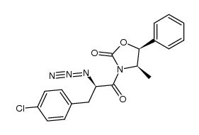 (4R,5S,2R)-4-chloro-1-[2-azido-3-oxo-3-(2-oxo-4-methyl-5-phenyl-3-oxazolidinyl)propyl]benzene结构式