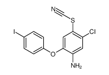 4-Amino-2-chloro-5-(4-iodophenoxy)phenyl thiocyanate structure