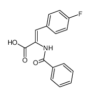 α-benzoylamino-4-fluoro-trans(-)-cinnamic acid结构式