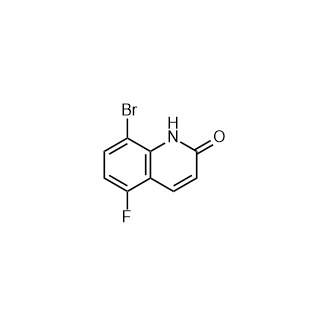 8-溴-5-氟喹啉-2(1H)-酮结构式