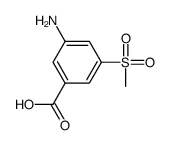 3-氨基-5-(甲基磺酰基)苯甲酸结构式