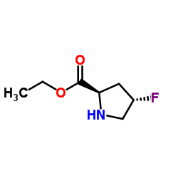 (2R,4S)-4-氟吡咯烷-2-羧酸乙酯结构式