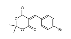 5-(4-bromobenzylidene)-2,2-dimethyl-1,3-dioxane-4,6-dione结构式