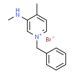1-苄基-4-甲基-3-(甲基氨基)吡啶-1-溴化物结构式