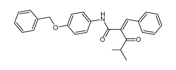 N-4-苄基氧基苯基α-苄叉异丁酰基乙酰胺结构式