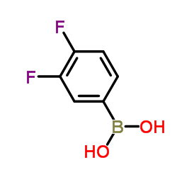 3,4-二氟苯硼酸结构式