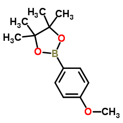 4-甲氧基苯硼酸频那醇酯结构式