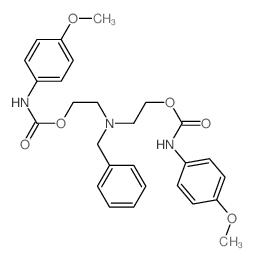 2-[benzyl-[2-[(4-methoxyphenyl)carbamoyloxy]ethyl]amino]ethyl N-(4-methoxyphenyl)carbamate结构式