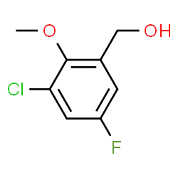 3-Chloro-5-fluoro-2-methoxybenzyl alcohol结构式