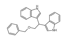 1-benzyloxy-2,2-di(3'-indolyl)ethane结构式