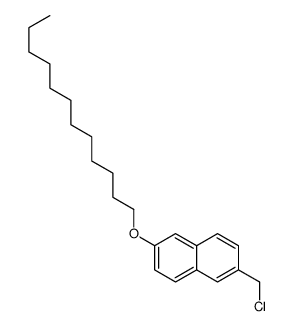 2-(chloromethyl)-6-dodecoxynaphthalene结构式