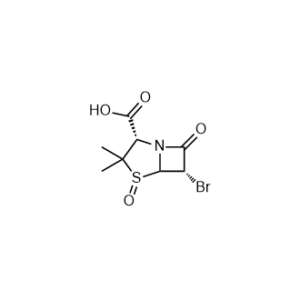 (2S,6S)-6-Bromo-3,3-dimethyl-7-oxo-4-thia-1-azabicyclo[3.2.0]heptane-2-carboxylic acid 4-oxide (Sulbactam Impurity) Structure