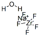 Sodium pentafluorozirconate monohydrate structure