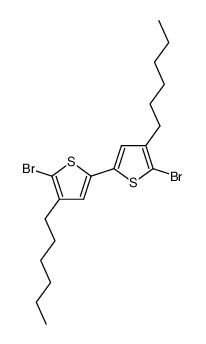 5,5'-二溴-4,4'-二己基-2,2'-并噻吩结构式