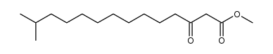 methyl 3-oxo-13-methyltetradecanoate结构式