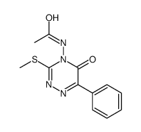 N-(3-methylsulfanyl-5-oxo-6-phenyl-1,2,4-triazin-4-yl)acetamide Structure
