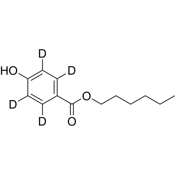 Hexyl 4-hydroxybenzoate-d4 Structure
