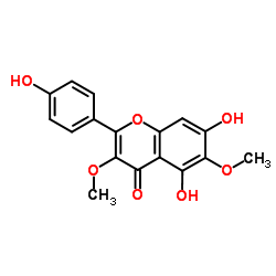 5,7,4'-trihydroxy-3,6-dimethoxyflavone Structure