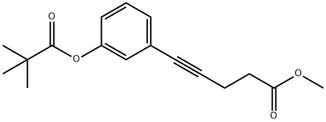 4-Pentynoic acid, 5-[3-(2,2-dimethyl-1-oxopropoxy)phenyl]-, methyl ester Structure