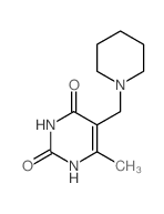6-甲基-5-(1-哌啶基甲基)-2,4(1H,3H)-嘧啶二酮结构式