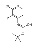 (2-氯-3-碘-4-吡啶)氨基甲酸1,1-二甲基乙酯结构式