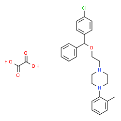 Piperazine, 1-[2-[(p-chloro-α-phenylbenzyl)oxy]ethyl]-4-o-tolyl-, oxalate (1:1) (8CI)结构式