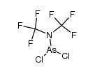 1,1-dichloro-N,N-bis(trifluoromethyl)arsinamine结构式