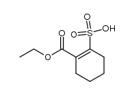 2-(ethoxycarbonyl)cyclohex-1-ene-1-sulfonic acid结构式