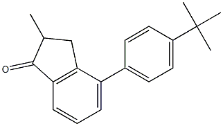 4-[4-叔丁基苯基]-2,3-二氢-2-甲基-1H-茚-1-酮结构式