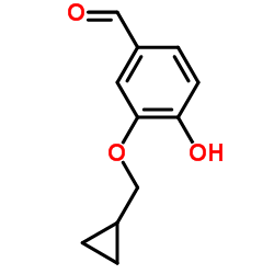 3-环丙基甲氧基-4-羟基苯甲醛结构式