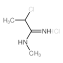 Propanimidamide,2-chloro-N-methyl-, hydrochloride (1:1) Structure