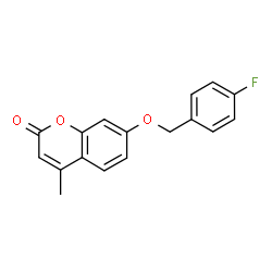 7-((4-fluorobenzyl)oxy)-4-methyl-2H-chromen-2-one structure