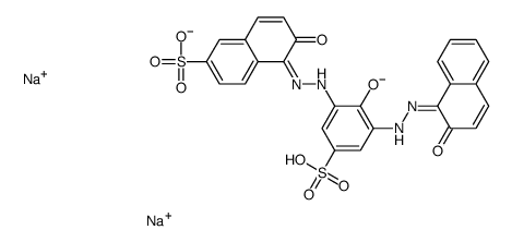 disodium 6-hydroxy-5-[[2-hydroxy-3-[(2-hydroxynaphthyl)azo]-5-sulphonatophenyl]azo]naphthalene-2-sulphonate Structure