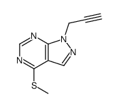 4-methylsulfanyl-1-prop-2-ynylpyrazolo[3,4-d]pyrimidine结构式