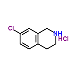 6-氯-1, 2, 3, 4-四氢异喹啉盐酸盐结构式