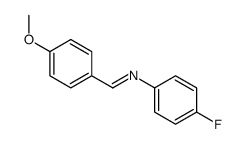 N-(4-甲氧基亚苄基)-4-氟苯胺结构式