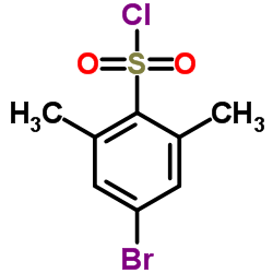 4-bromo-2,6-dimethylbenzene-1-sulfonyl chloride结构式