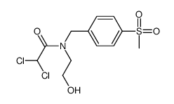 2,2-dichloro-N-(2-hydroxyethyl)-N-[(4-methylsulfonylphenyl)methyl]acetamide Structure