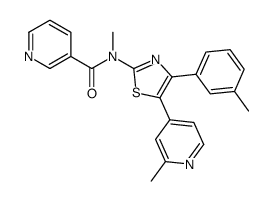 N-methyl-N-[4-(3-methylphenyl)-5-(2-methylpyridin-4-yl)-1,3-thiazol-2-yl]pyridine-3-carboxamide Structure