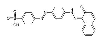 4-[[4-[(2-hydroxy-1-naphthyl)azo]phenyl]azo]benzenesulphonic acid结构式