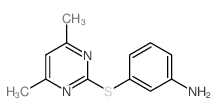 2-[(3-氨基苯基)硫代]-4,6-二甲基嘧啶结构式